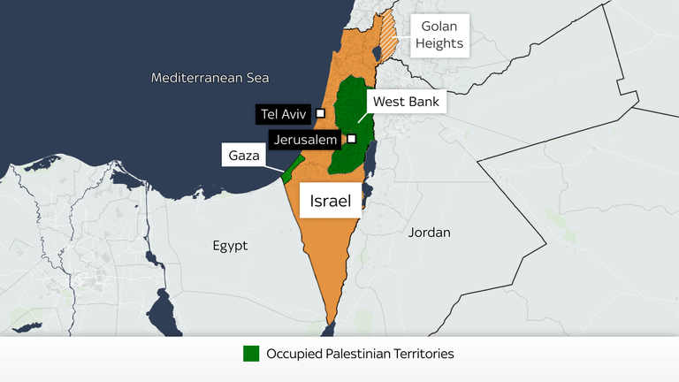 Israel-paletine map